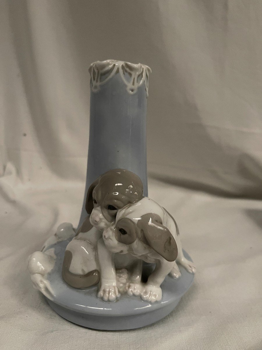 Porcelain Vase Circa 1940 Attributed To Bing & Grondal-photo-3