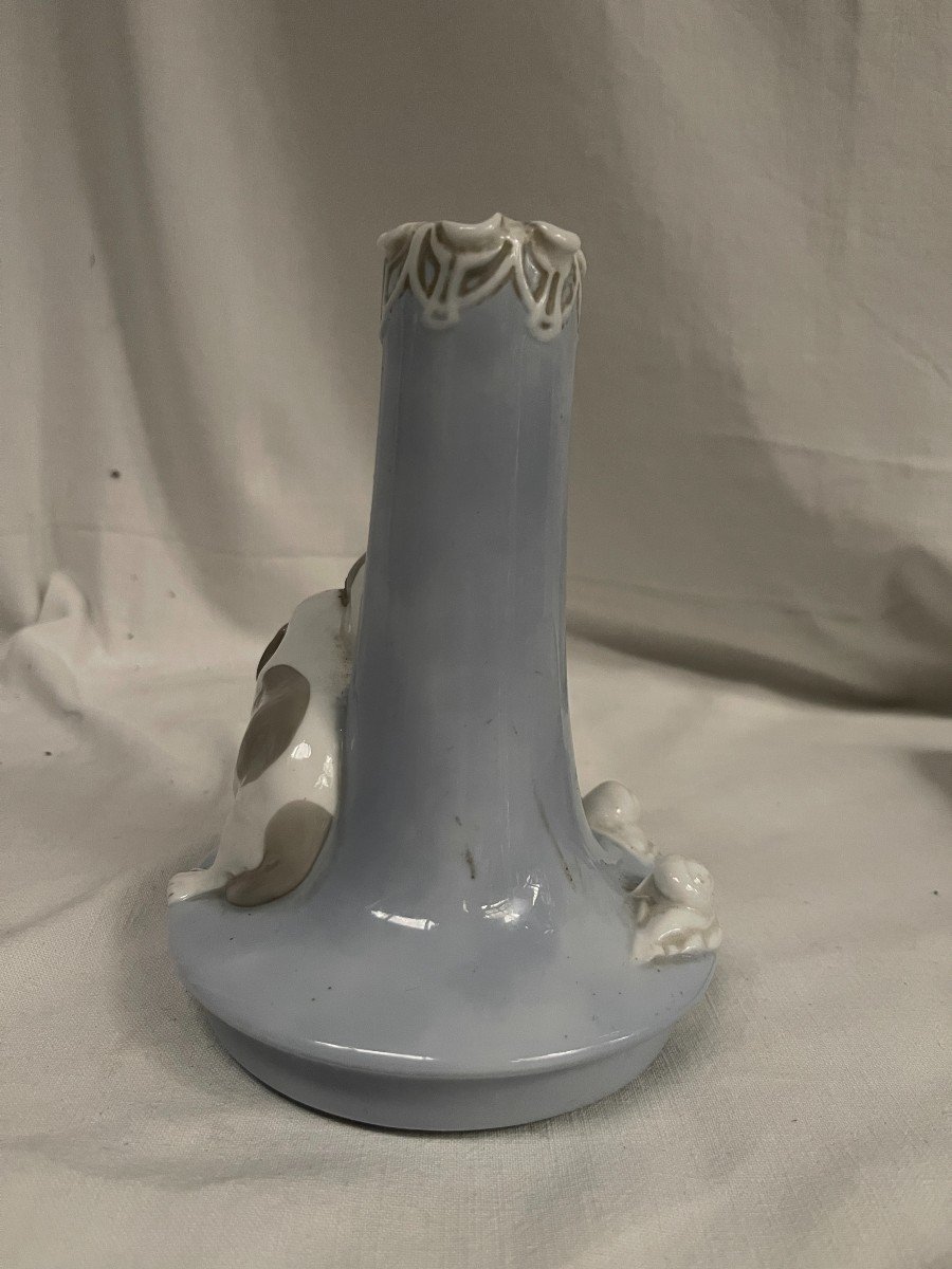 Porcelain Vase Circa 1940 Attributed To Bing & Grondal-photo-1