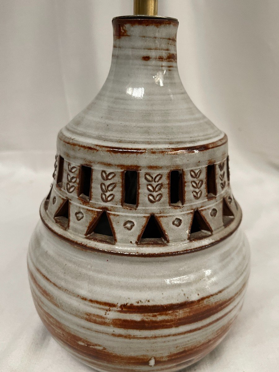 Studio Pottery  Decorative  Lamp By Vallauris-photo-3