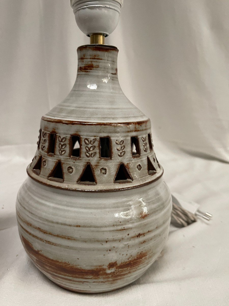 Studio Pottery  Decorative  Lamp By Vallauris-photo-4