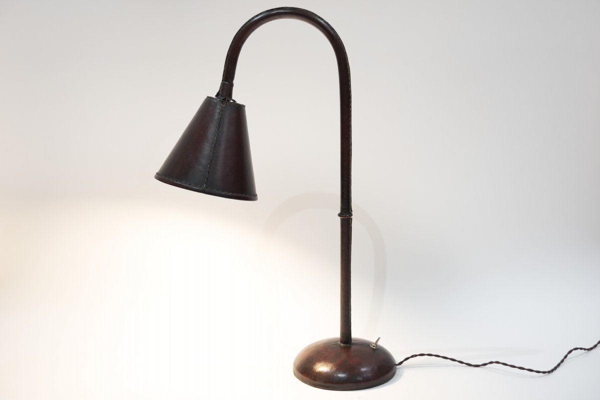 Lampe De Bureau Par Jacques Adnet Vers 1950-photo-2