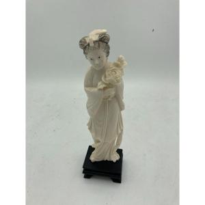 Ivory Sculpture Representing A Young Woman