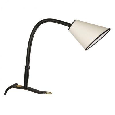 Lampe Appliques Gainé Cuir Par Jacques Adnet