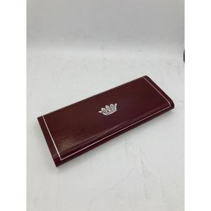 Leather And Silver Metal Box Decorated With A Count's Crown