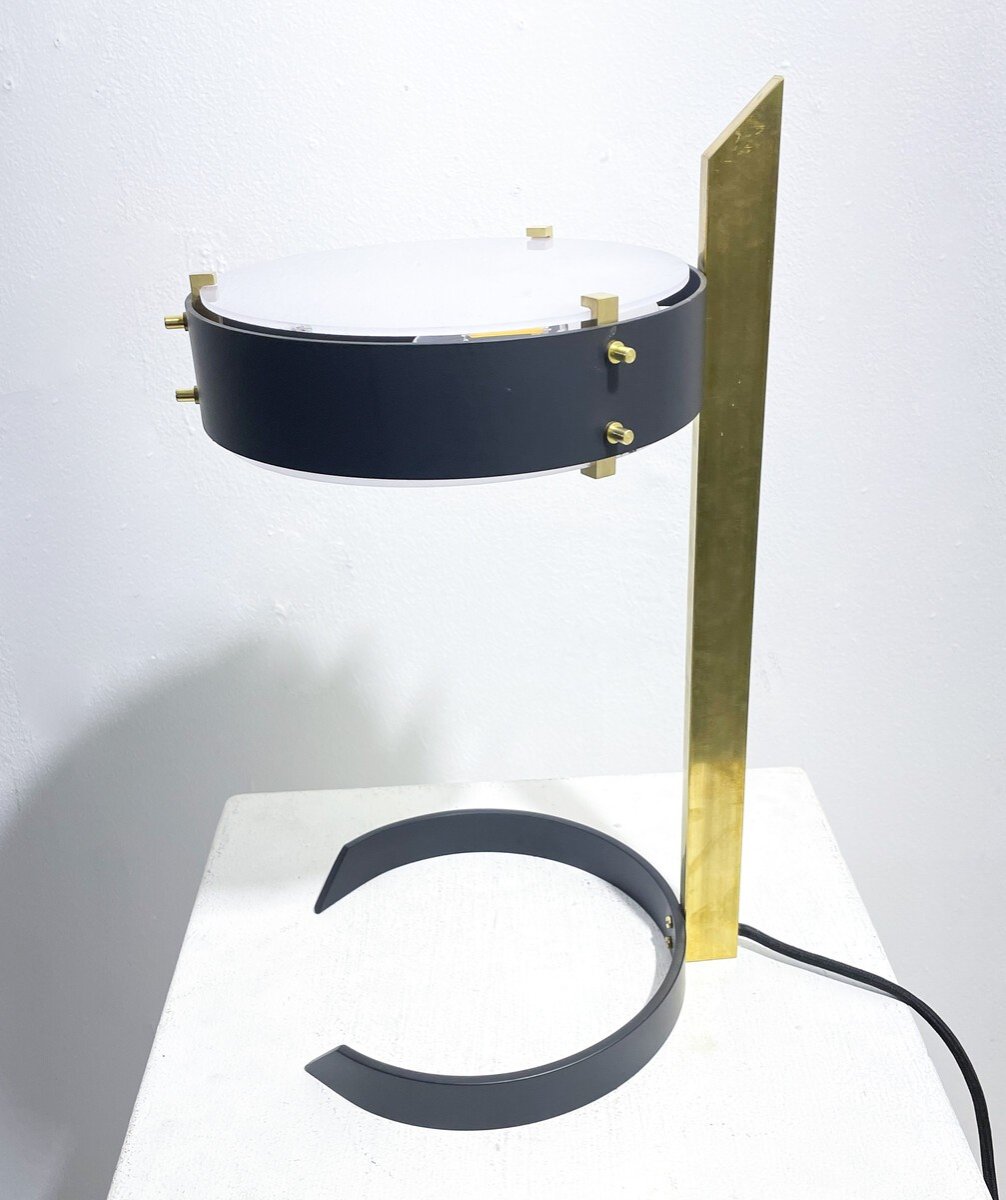 Contemporary Desk Lamp In Brass And Metal -photo-3