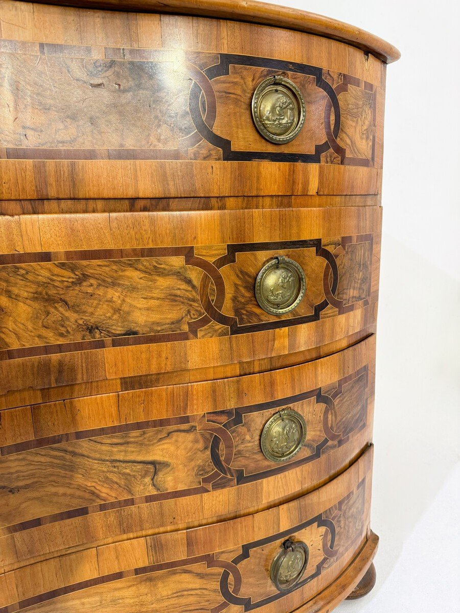 German Walnut Wood Commode, 18th Century-photo-2