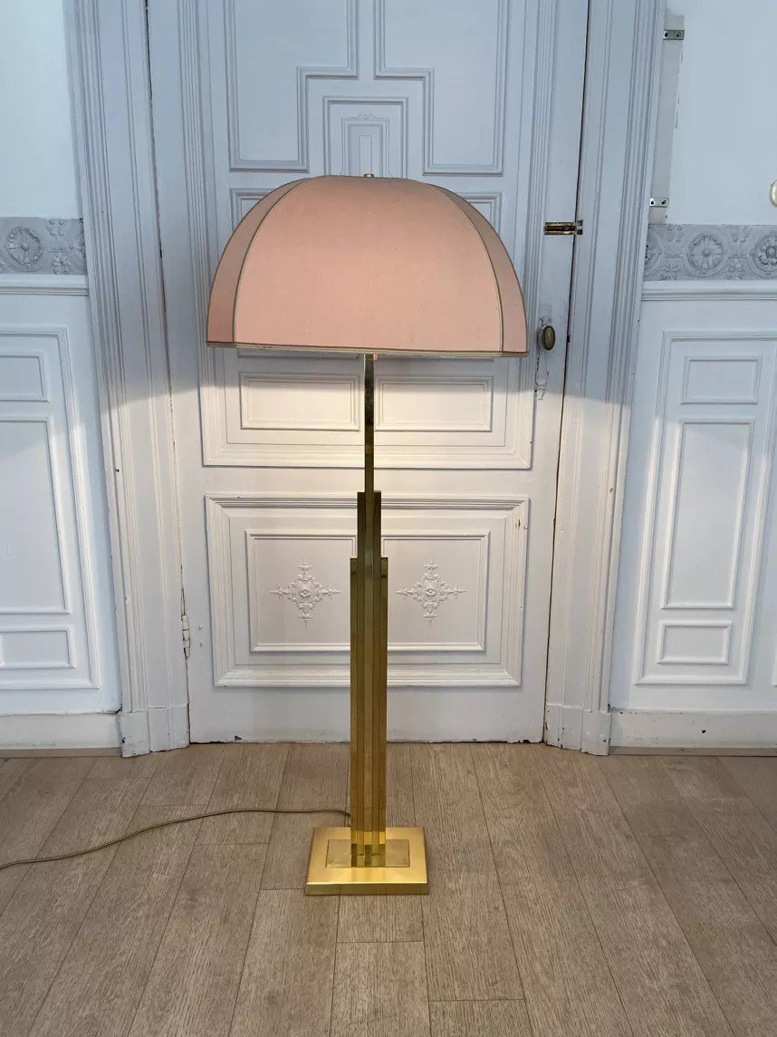 Art Deco Brass Floor Lamp-photo-5