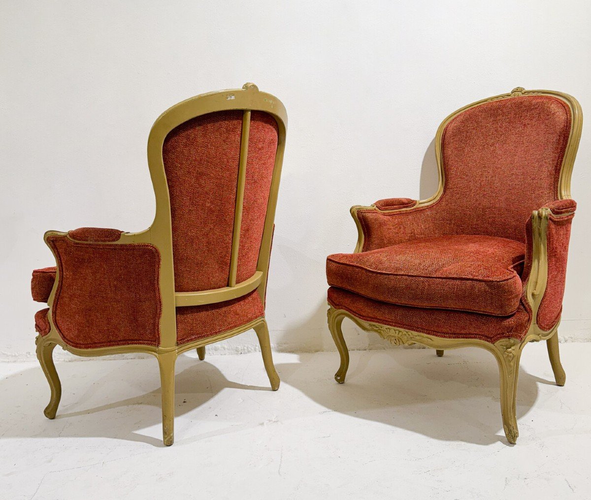 Paire De Fauteuils De Style Louis XV-photo-2