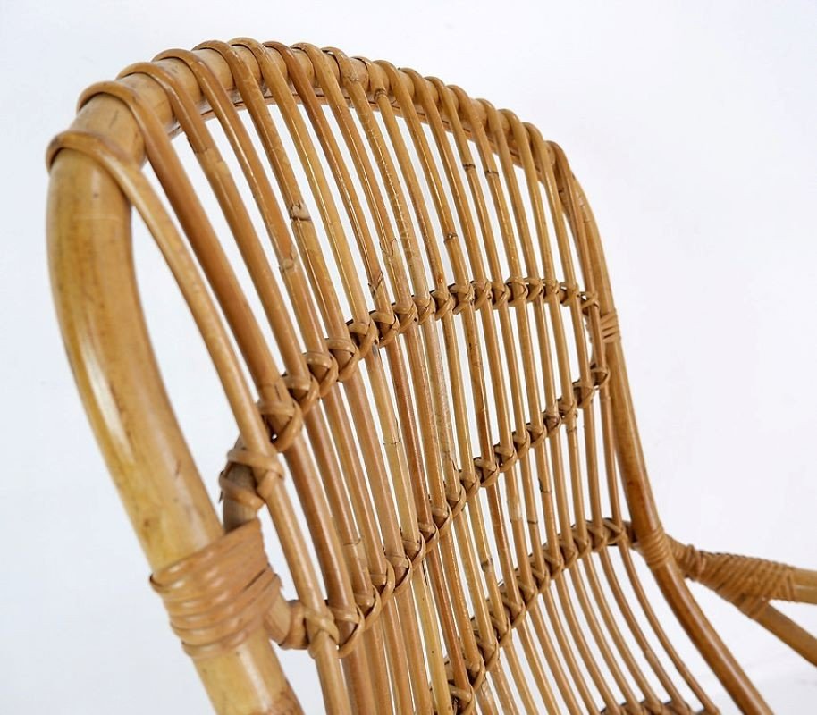 Bamboo Armchair Attributed To Tito Agnoli-photo-3