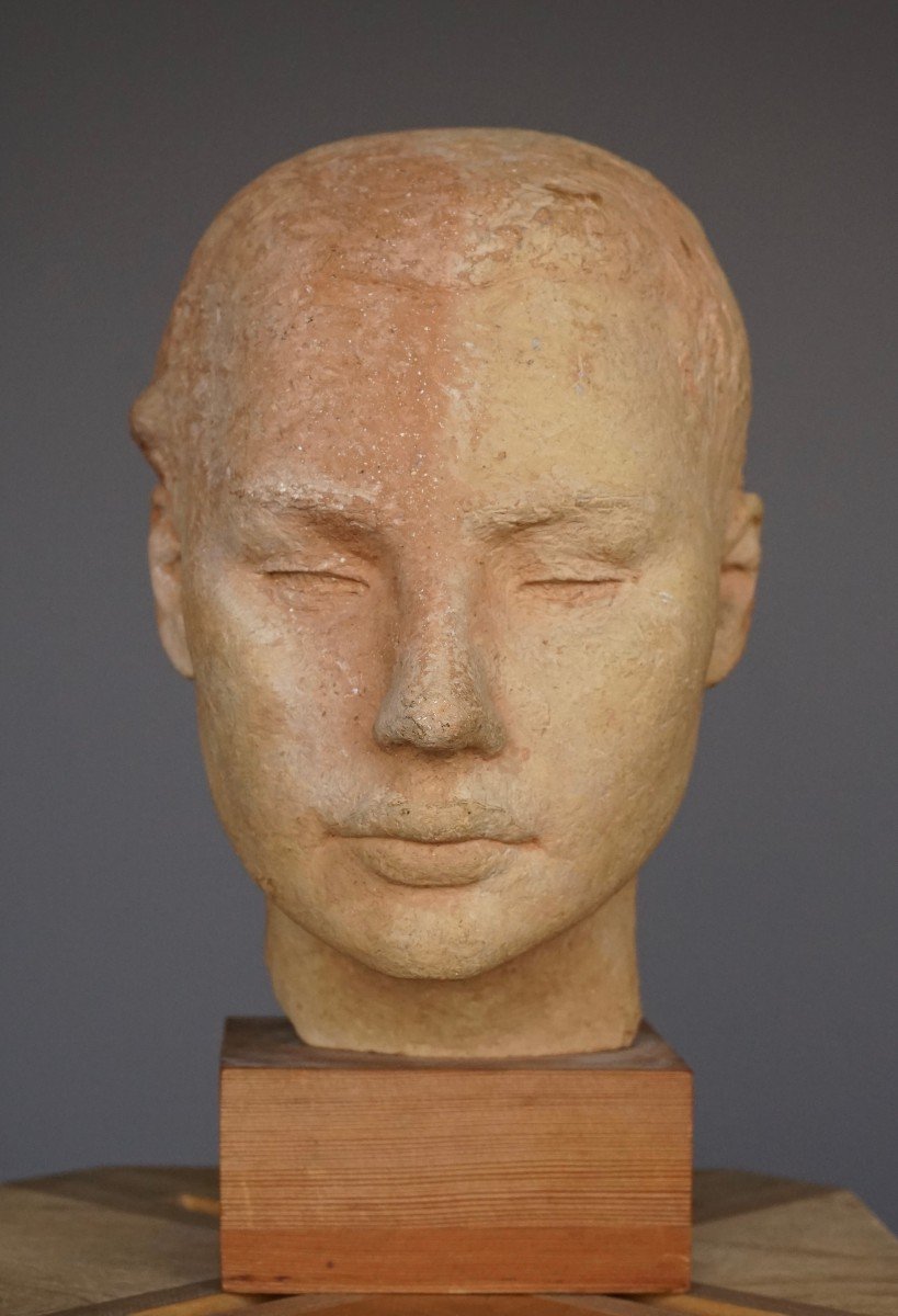 Terracotta Head By Olle Adrin, Sweden