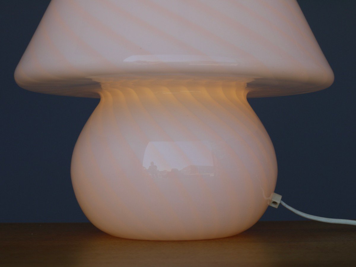 Grande Lampe "champignon" En Verre De Murano-photo-2