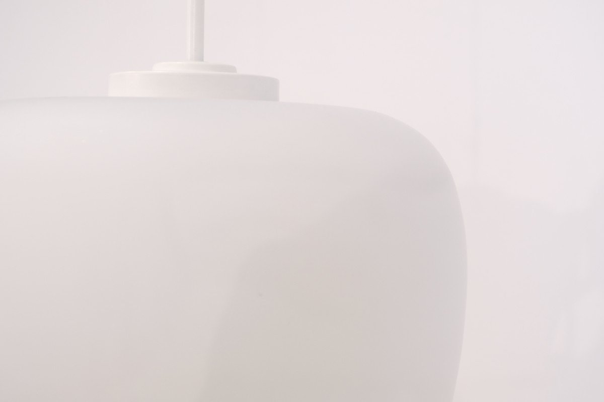 Large Scandinavian Pendant Lamp In Opaline  -photo-3