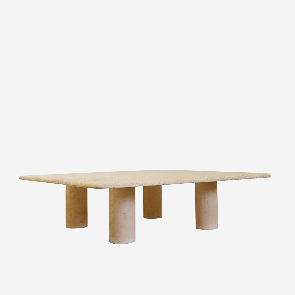 Travertine Coffee Table Angelo Mangiarotti