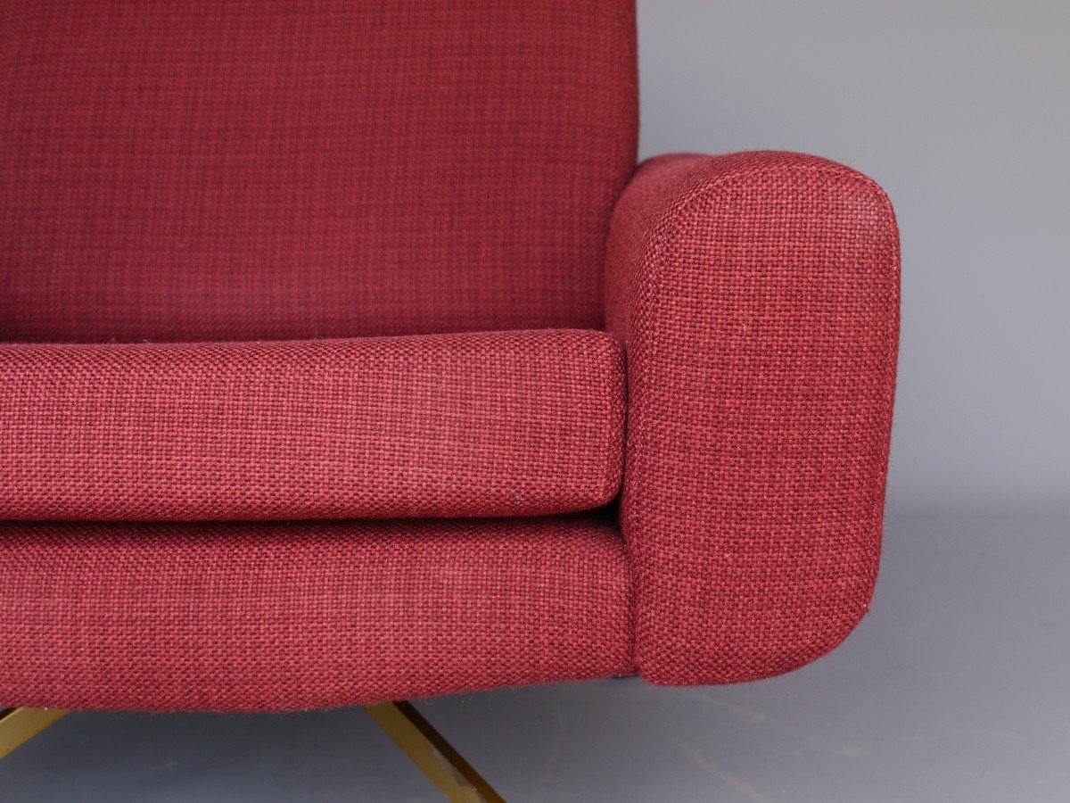 Fauteuil Marron Italien Du Milieu Du Siècle, 1960-photo-2