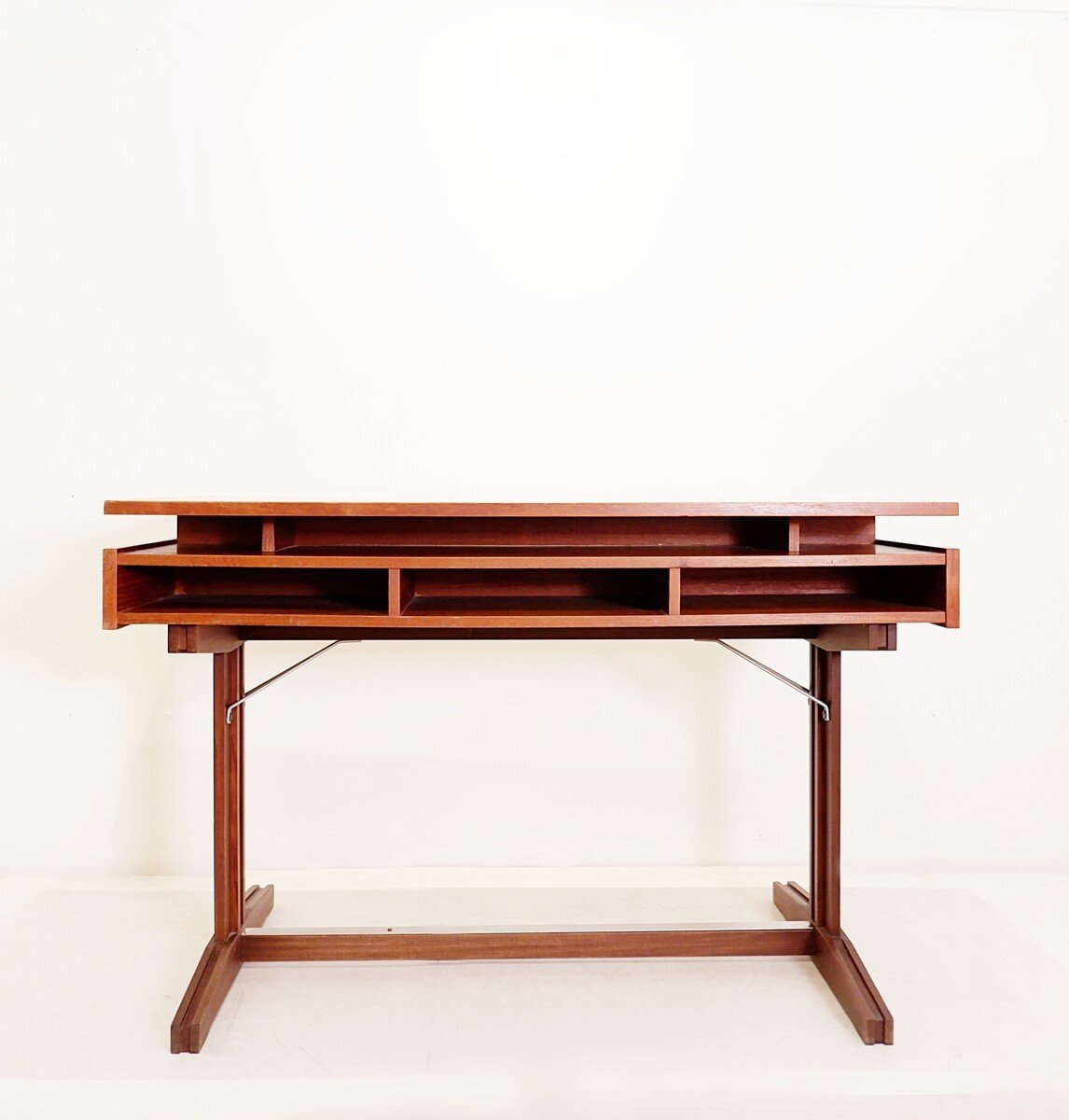 Mid-century Italian Desk By Gianfranco Frattini For Bernini-photo-2