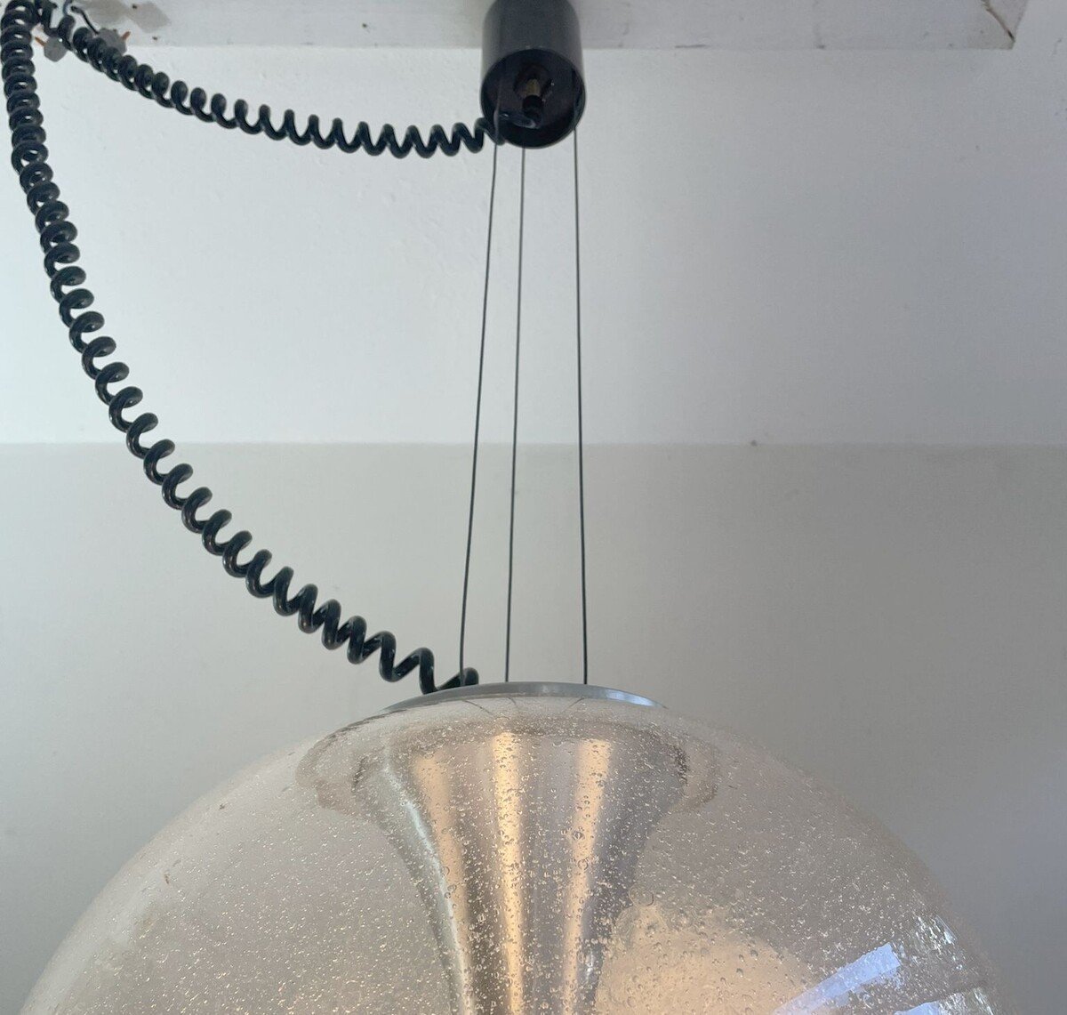 Temde Glass Ceiling Light, Switzerland 1970-photo-6