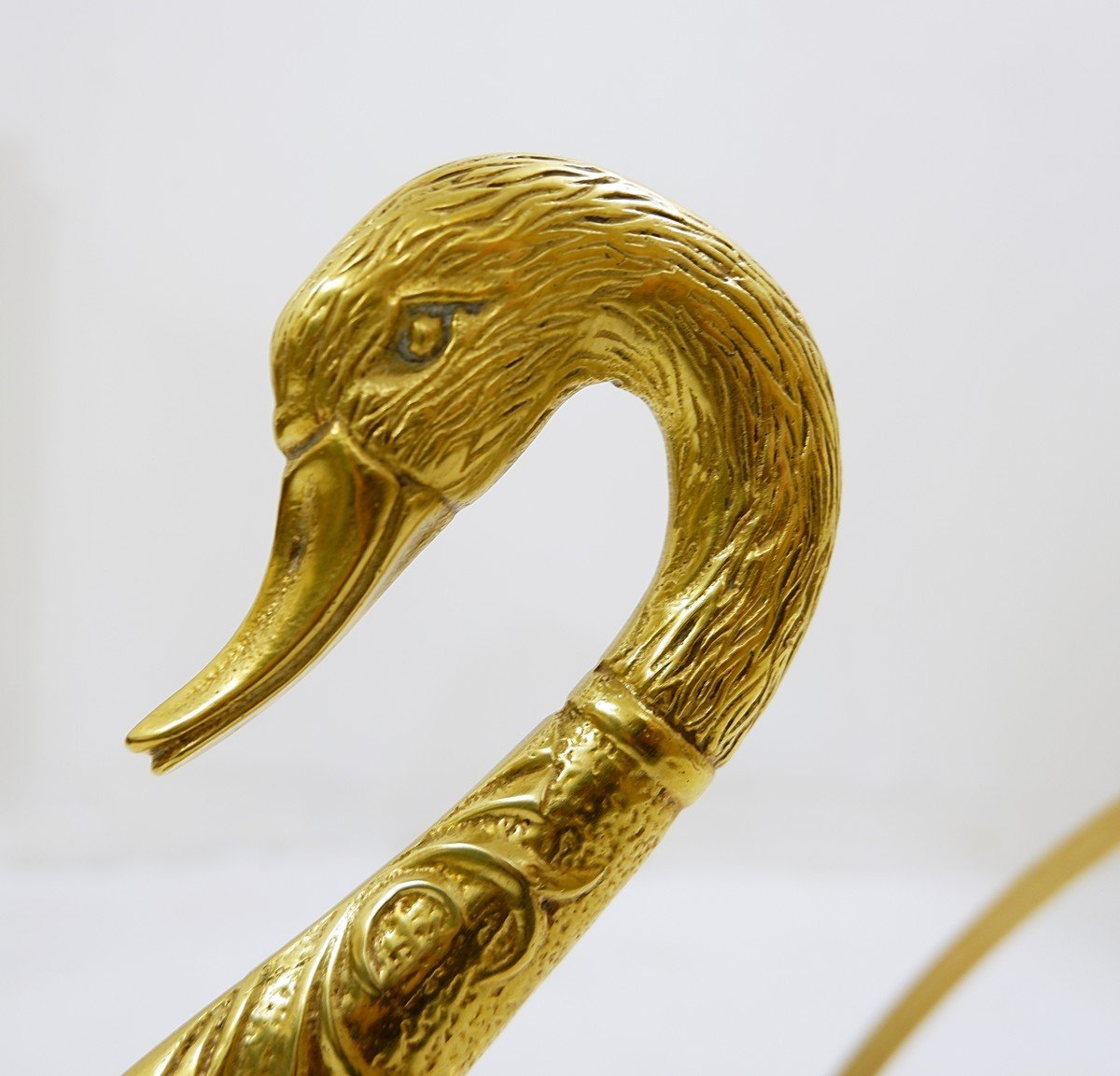 Brass Swan Shaped Magazine Rack-photo-4