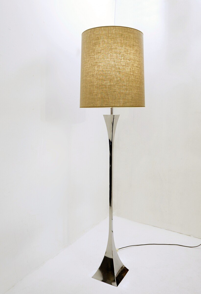 Italian Floor Lamp In Chrome By A. Tonello & A. Montagna Grillo For High Society - 1970s