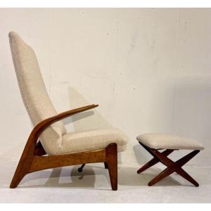 "rock''n Rest" Chair And Ottoman By Rolf Rastad & Adolf Relling, Norway, 1950s