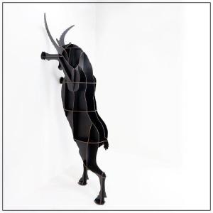 "ibex" Brushed Black Fausto Wall Storage By Ibride - Benoit Convers - France