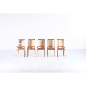 Set Of 5 Milano Chairs By Aldo Rossi, Molteni