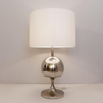 Spherical Chrome Table Lamp, Years 1970 (h: 75cm)