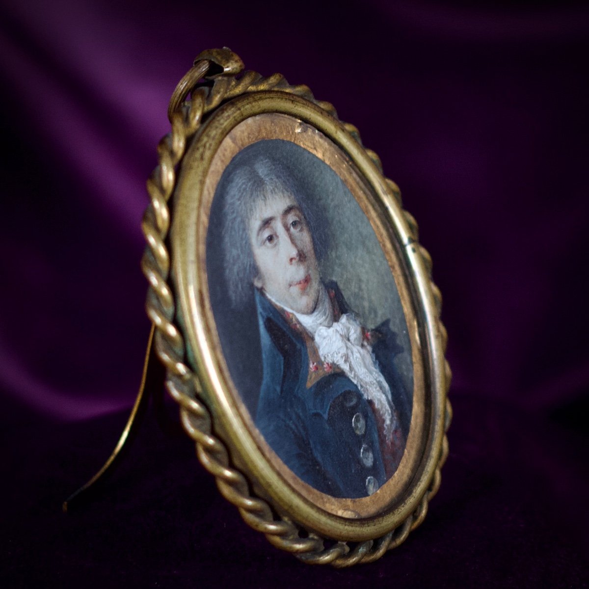 Miniature Portrait Of An Incroyable Or Muscadin End Of The 18th Century, C. 1794, Thermidor-photo-4