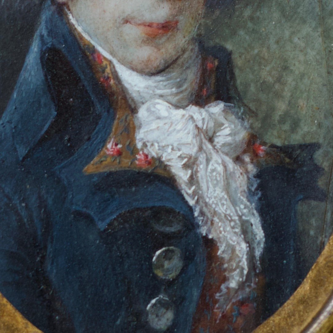 Miniature Portrait Of An Incroyable Or Muscadin End Of The 18th Century, C. 1794, Thermidor-photo-6