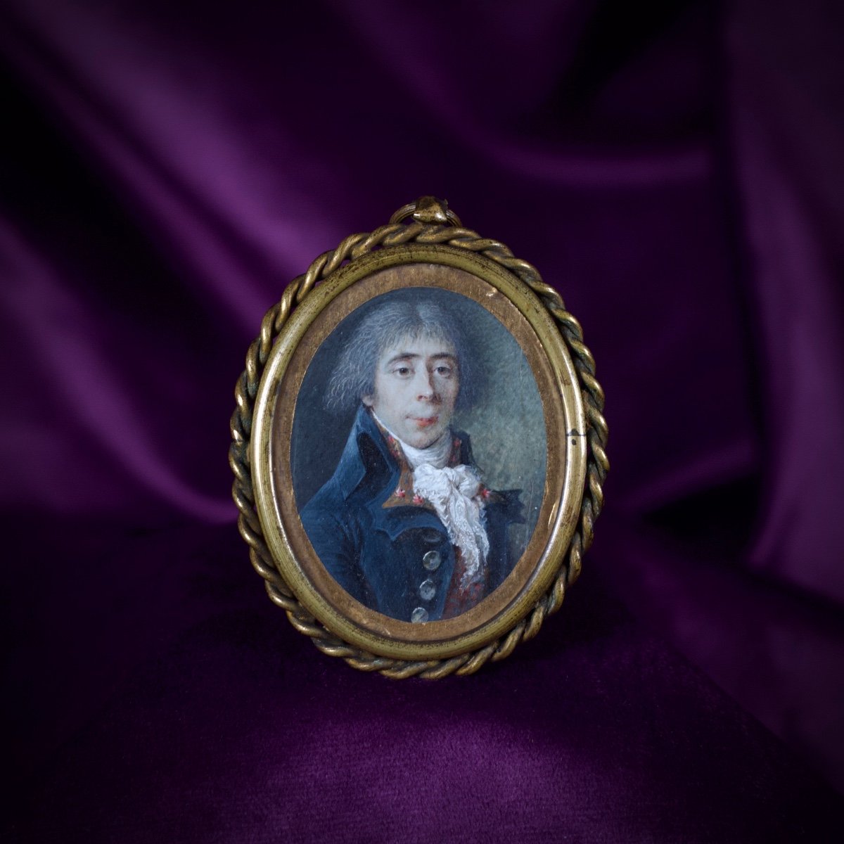 Miniature Portrait Of An Incroyable Or Muscadin End Of The 18th Century, C. 1794, Thermidor-photo-7