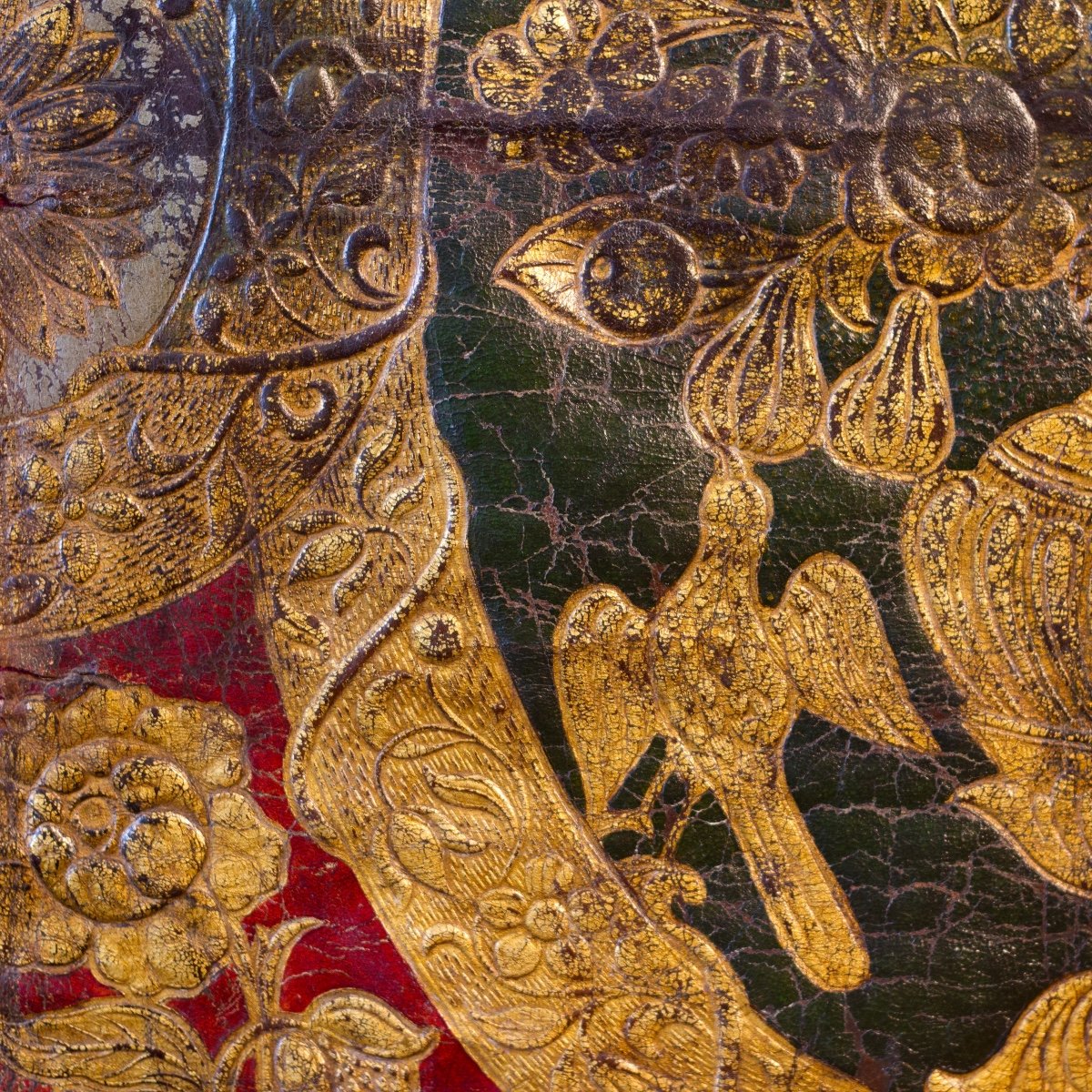 Pair Of Embossed And Gilded Leathers, Known As "cordoue", France, Rhône Valley, Late 17th Century-photo-7
