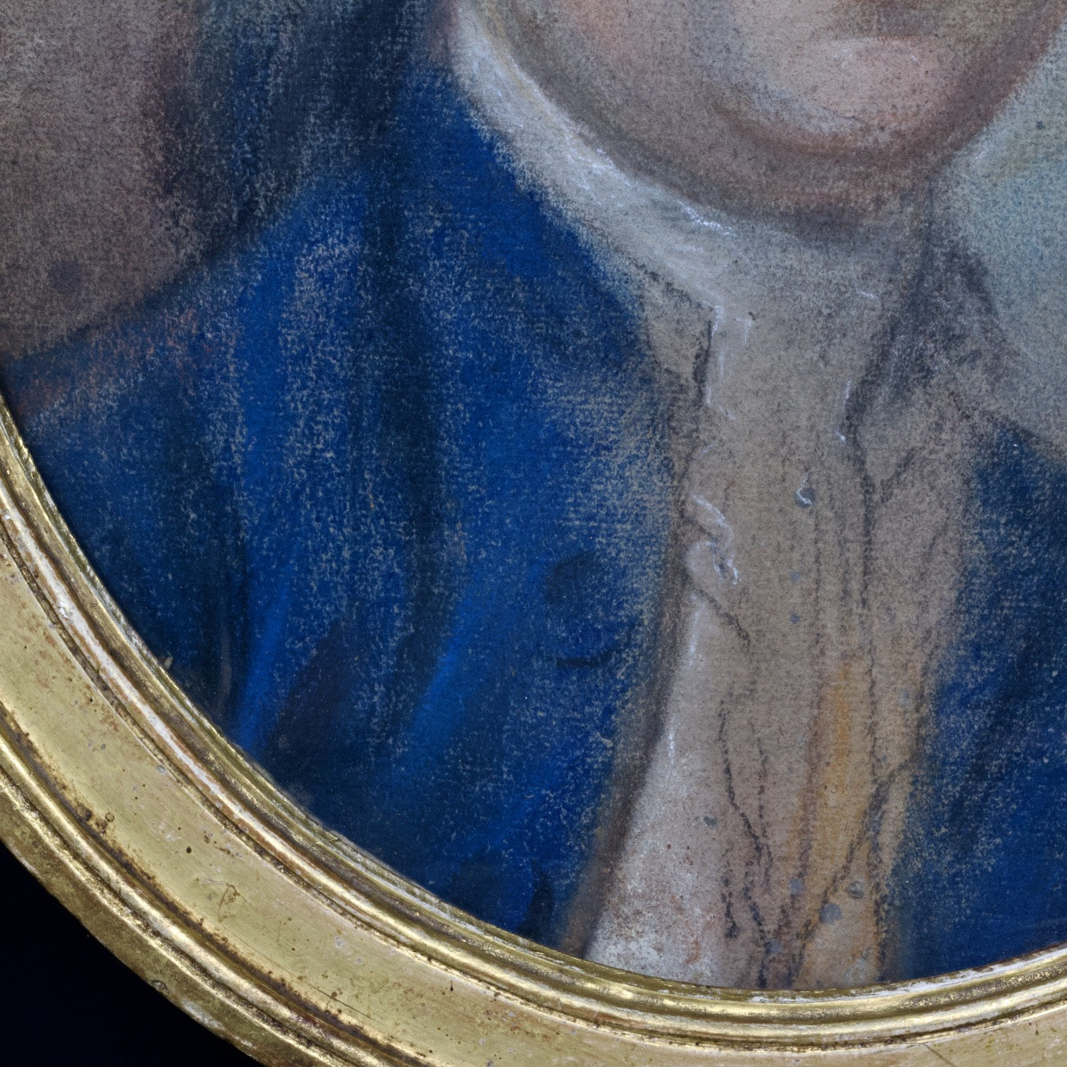 Portrait De Gentilhomme à l'Habit Bleu, Pastel Sur Papier, époque Louis XVI,  C. 1780-photo-3