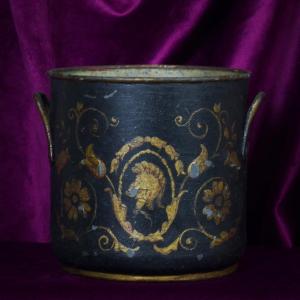 18th Century Painted Sheet Metal Bottle Cooler