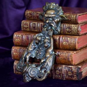 Bronze Door Knocker With Medici Coat Of Arms And Putti Reggistemma In The Renaissance Taste 