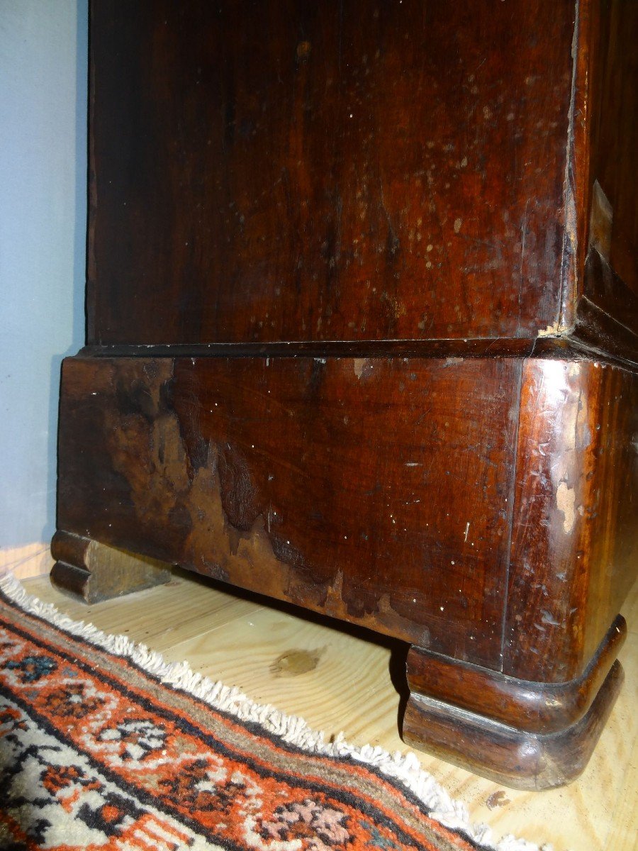 Louis-philippe Bookcase In Mahogany Veneer 148 X 228 Cm-photo-3