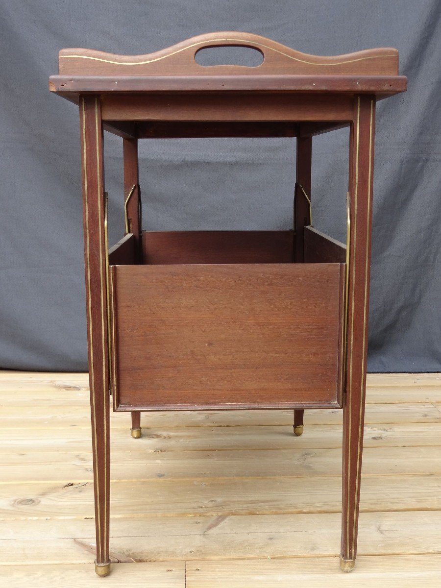 Mahogany Desert With Its Glazed Tray, 67 X 46 Cm-photo-3