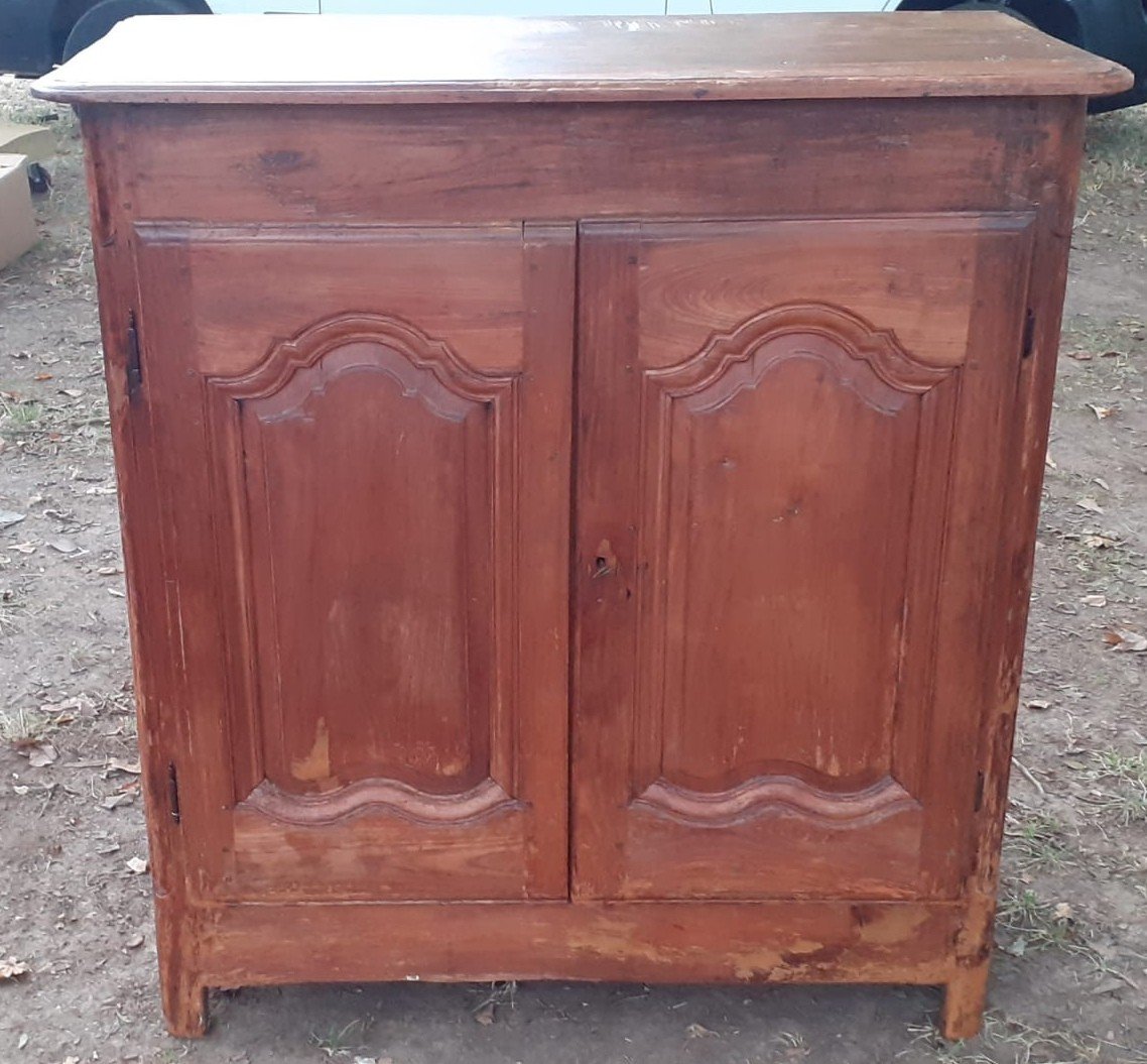 BUFFET D'ÉPOQUE LOUIS XIV EN MERISIER 122 x h129 cm-photo-2