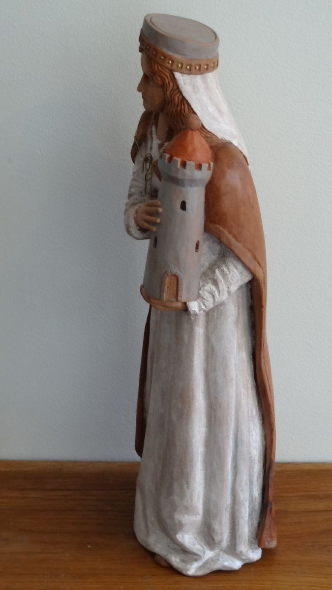 Carved Wooden Statue Of Holy Beard, 40 Cm-photo-3