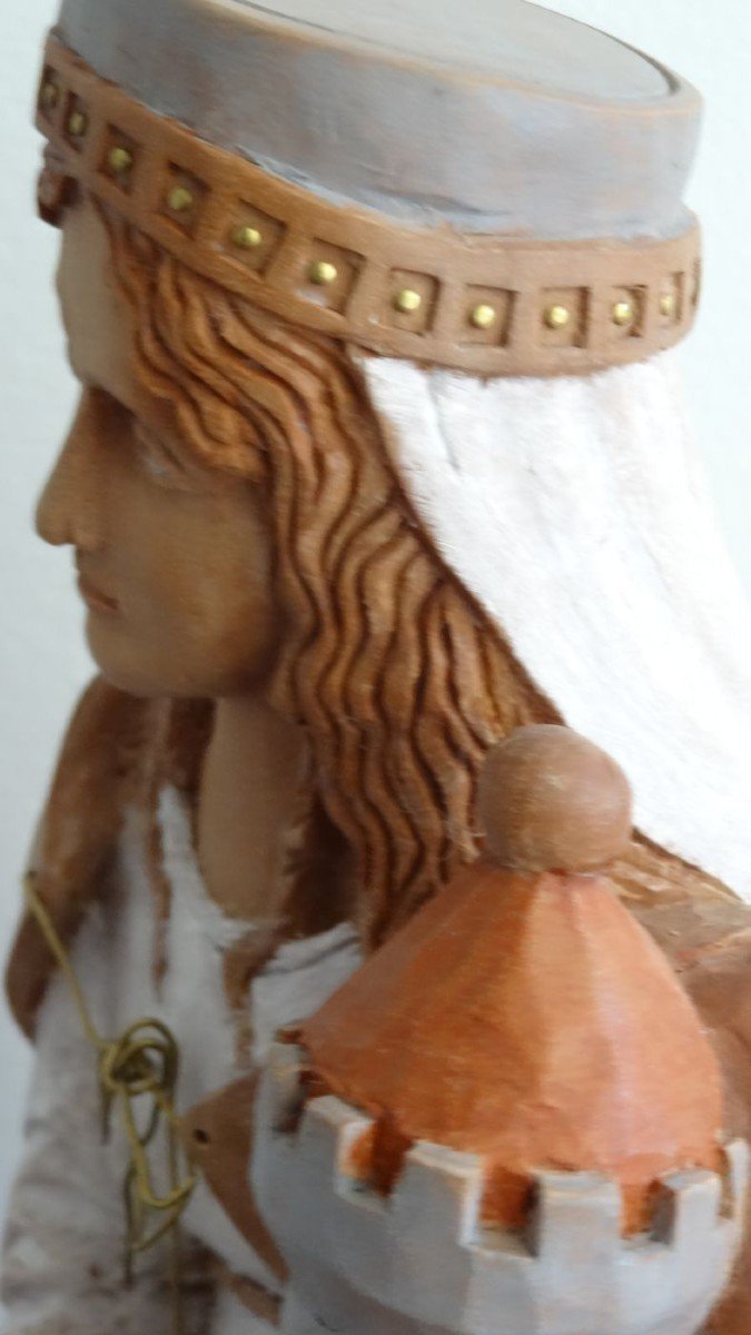 Carved Wooden Statue Of Holy Beard, 40 Cm-photo-2