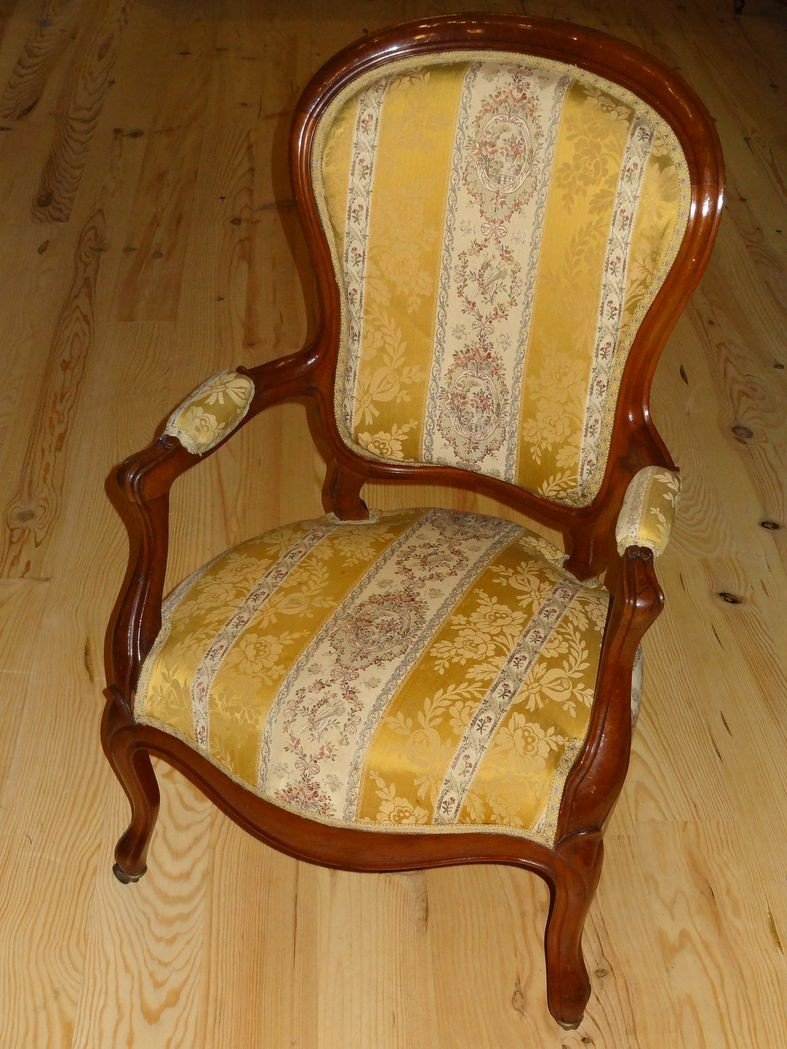 FAUTEUIL VOLTAIRE EN ACAJOU XIXEME-photo-4