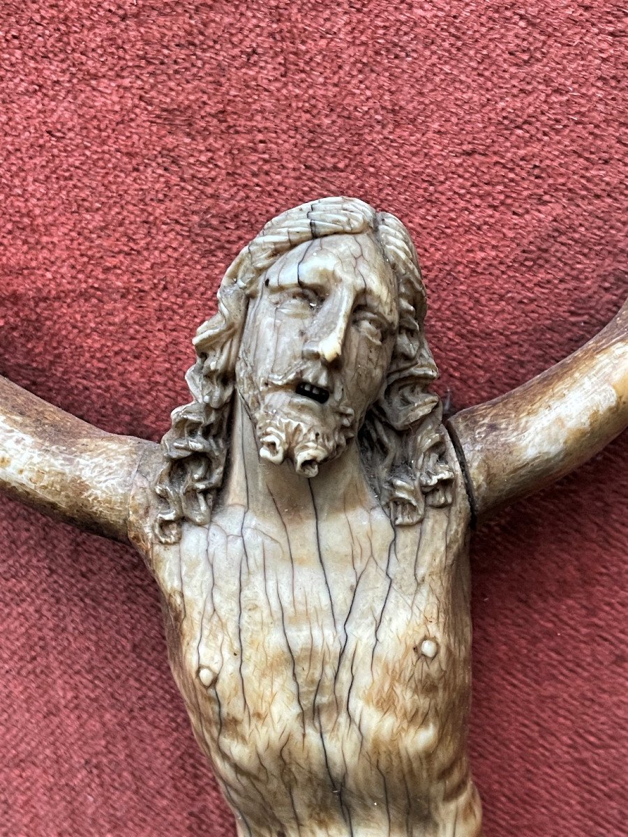 Christ In Carved Ivory XVII/xviiith Century-photo-6