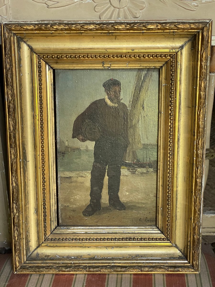 Sailor With A Pipe On The Port By Ernest Laynaud The Fisherman-photo-1