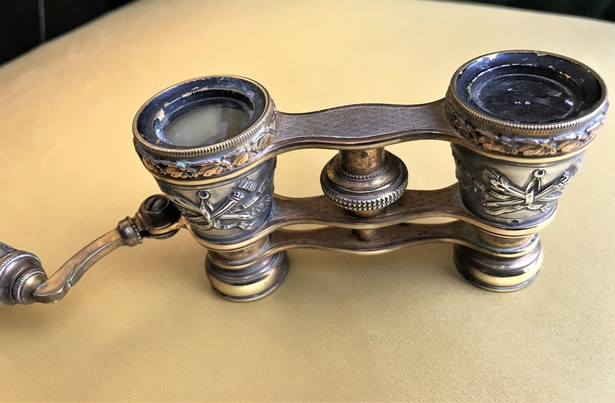 Silver And Golden Brass Theater Binoculars Weil I Becker Valparaiso Santiago-photo-3