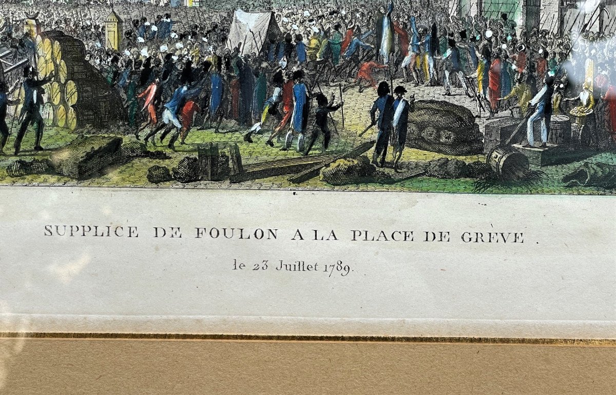 Enhanced Engraving "foulon's Torture At The Place De Grève" 1789 Event Of The French Revolution-photo-3