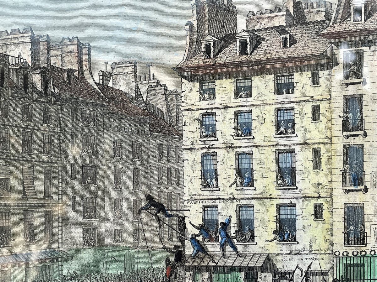 Enhanced Engraving "foulon's Torture At The Place De Grève" 1789 Event Of The French Revolution-photo-1