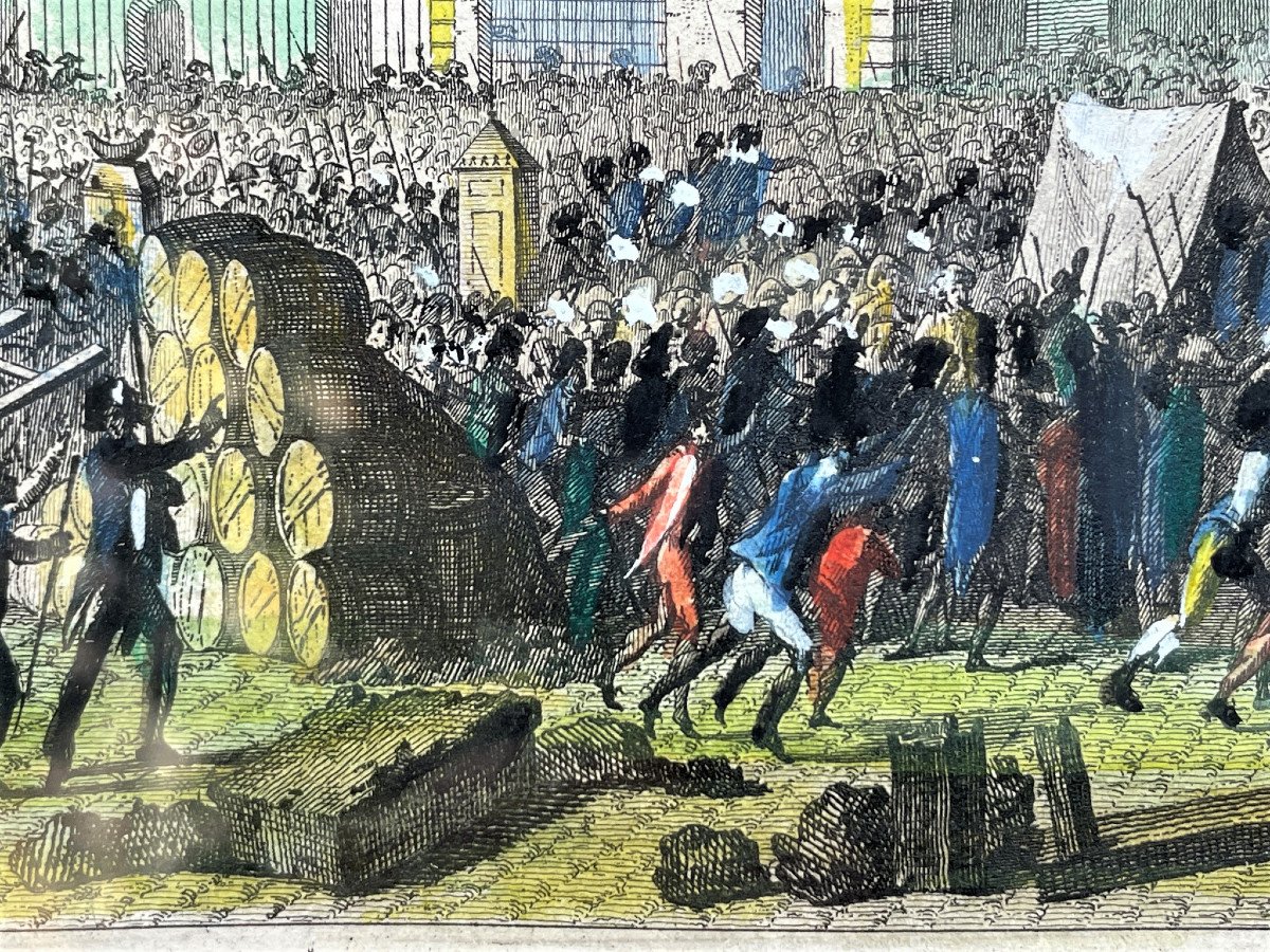 Enhanced Engraving "foulon's Torture At The Place De Grève" 1789 Event Of The French Revolution-photo-2