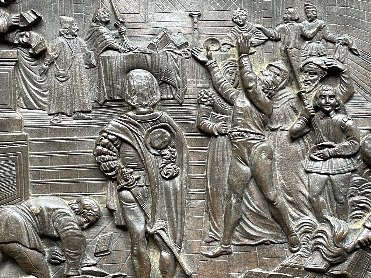 Procès de Galilée devant l'Inquisition : l'abjuration de Galilée en 1633 bas-relief  XIXème-photo-2