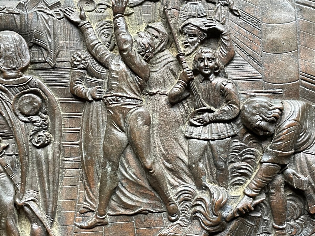 Procès de Galilée devant l'Inquisition : l'abjuration de Galilée en 1633 bas-relief  XIXème-photo-1