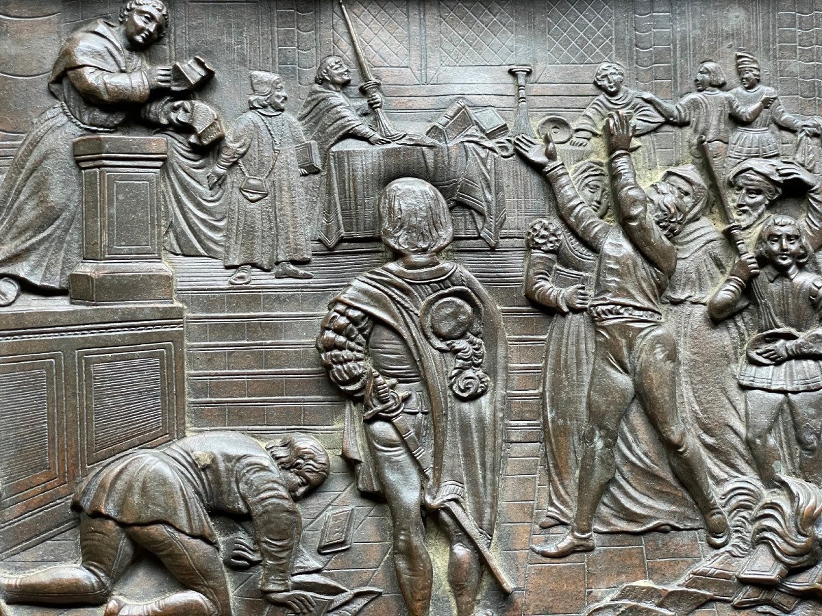 Procès de Galilée devant l'Inquisition : l'abjuration de Galilée en 1633 bas-relief  XIXème-photo-4