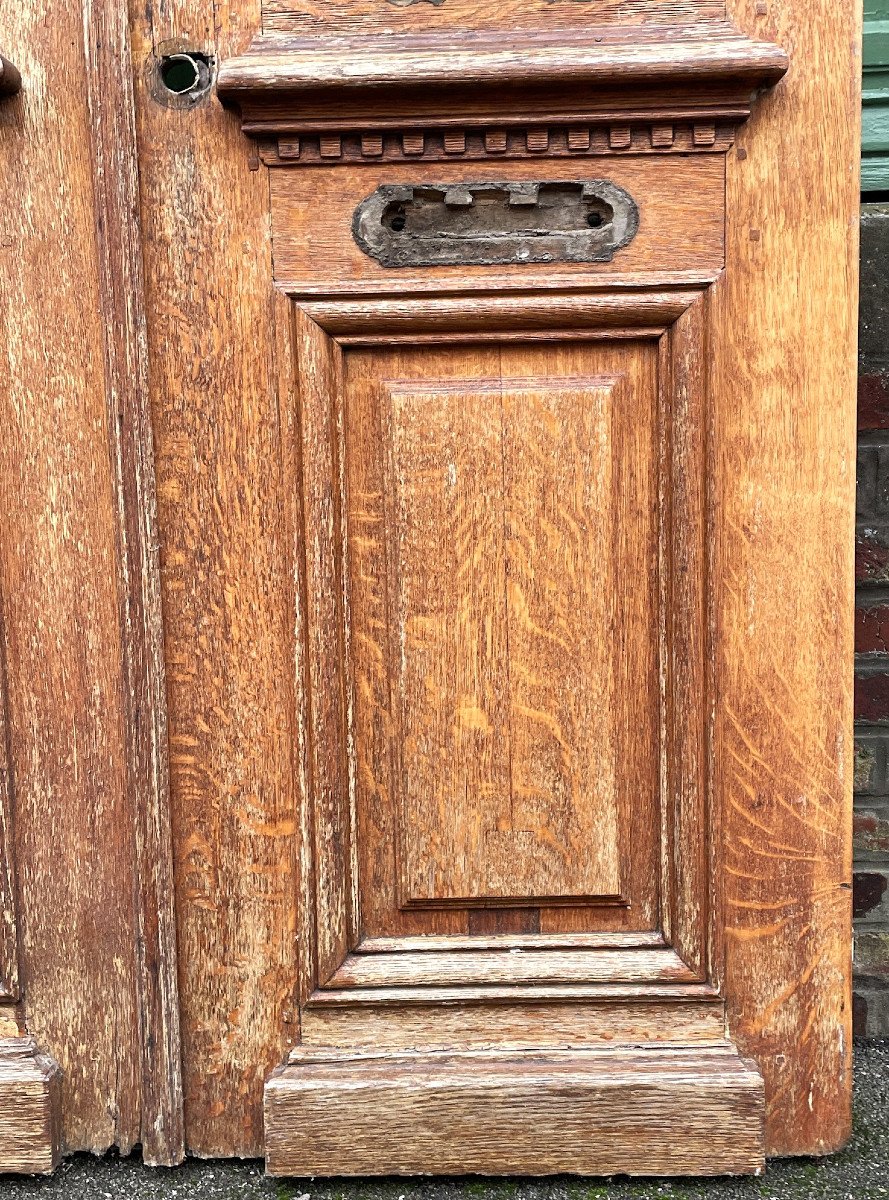 Pair Of Oak Entrance Doors From A Bourgeois House-photo-1