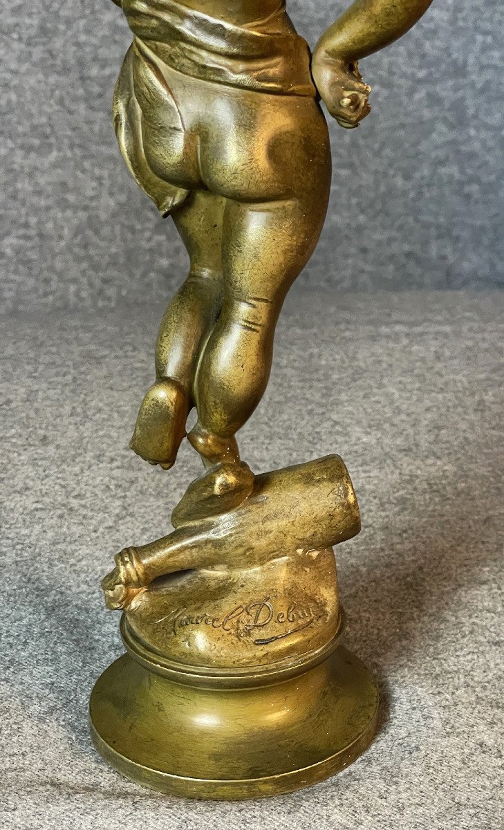 Bacchus Child, Bronze By Marcel Debut-photo-3